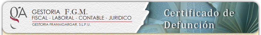 Certificado de defunción Madrid