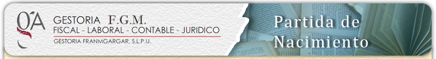 Partida de nacimiento Madrid